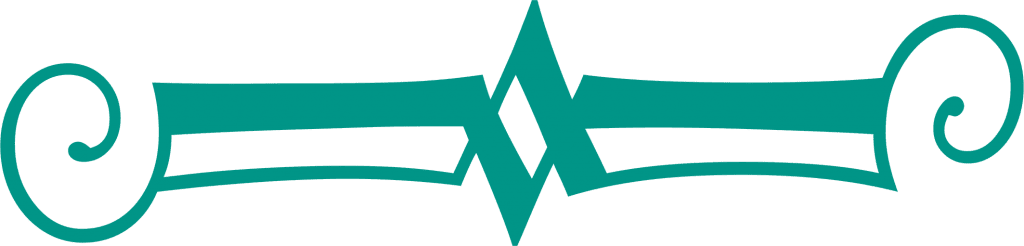 A green ornamental border